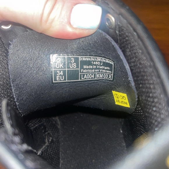 Dr. Marten Youth 1460 Purple Zip/Lace Boots. U.S. 3. - Picture 14 of 16